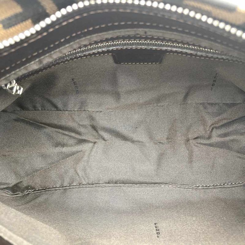 Fendi 222825566 Zucca Shoulder Bag Mamma Bucket Canvas Brown Women