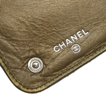 Chanel Matelasse Long Wallet Round Zipper Paris New York Bronze 04kb038