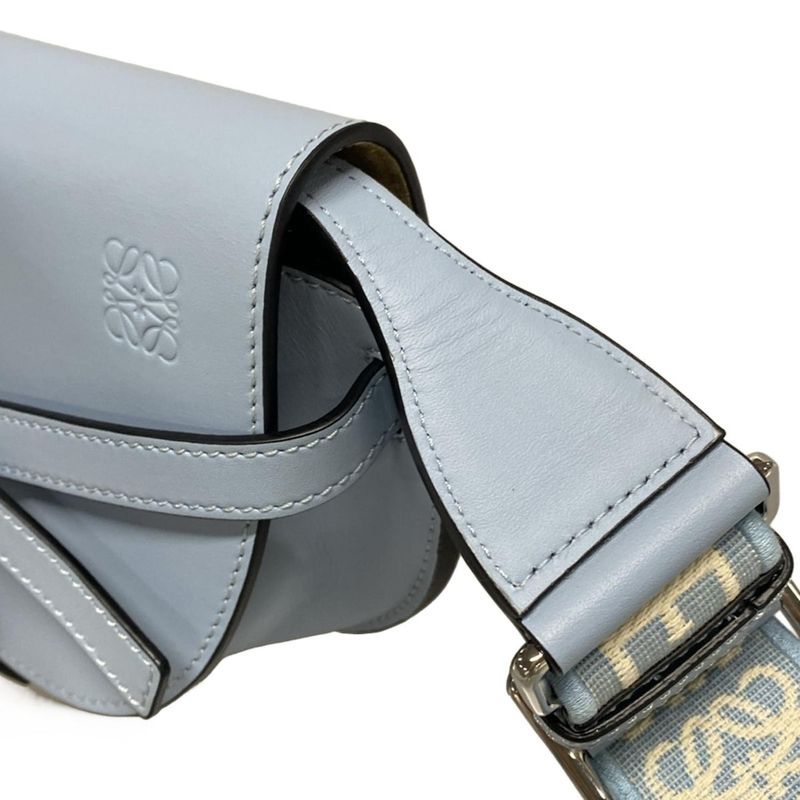 Loewe Shoulder Bag Gate Dual Bag Mini C565r41x04 Light Blue Jacquard Strap