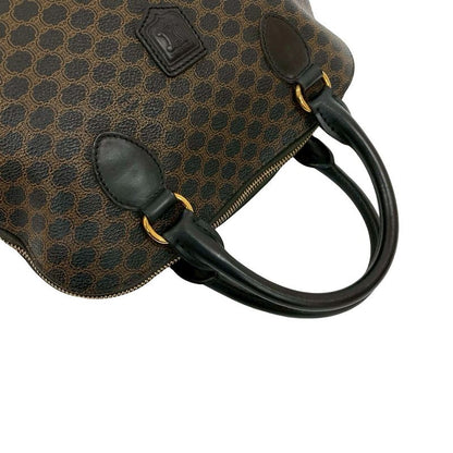 Celine Vintage Macadam Blason Pattern Logo Leather Handbag