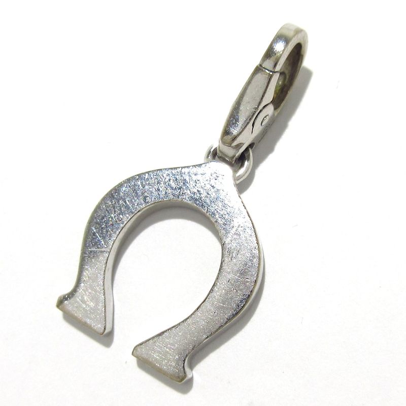 Cartier Pendant Top Horseshoe 18K White Gold X Diamonds 5P Diamonds