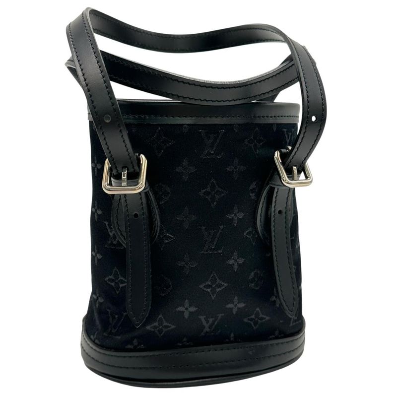 Louis Vuitton M92144 Monogram Satin Little Bucket Handbag Louis Vuitton Noir