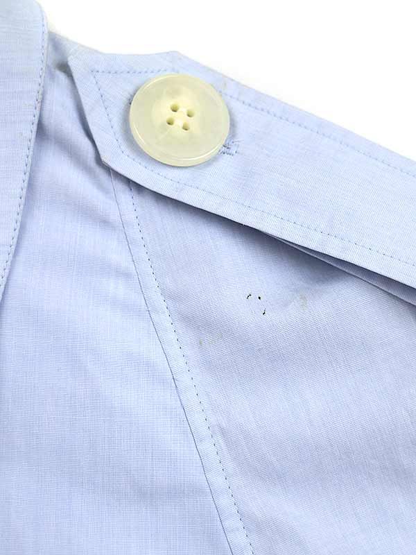 Celine Phoebe Period Arm Design Cotton Trench Shirt Blue 36 2 0y58 5902