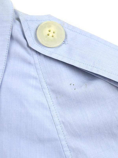 Celine Phoebe Period Arm Design Cotton Trench Shirt Blue 36 2 0y58 5902