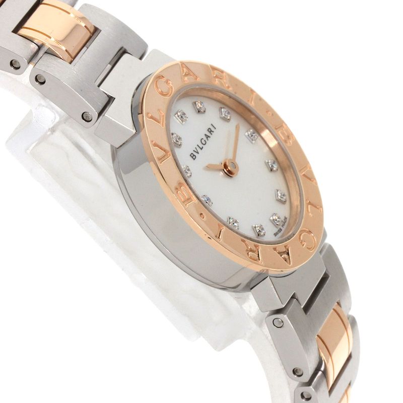Bvlgari Bbp23sg Bvlgari 12P Diamond Watch SS Ssx18k Pink Gold Ladies