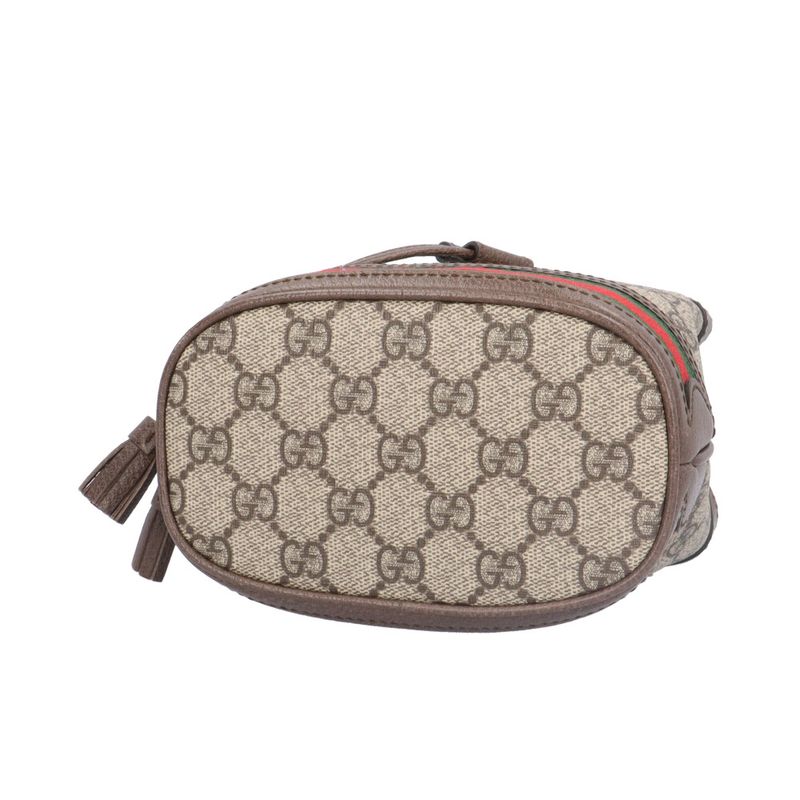 Gucci Mini Bucket Ophidia Shoulder Bag GG Supreme Canvas 550620 Beige Ladies