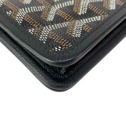 Goyard Shoulder Bag Alexandre Trois Black And Brown And White Chain Shoulder