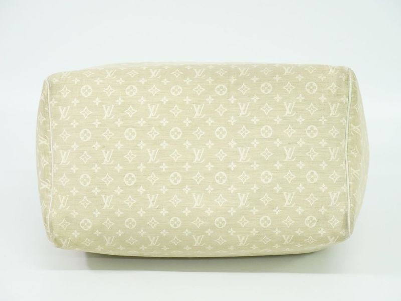 Authentic Louis Vuitton LV Speedy 30 Monogram Mini Lin Handbag Mini Boston Bag