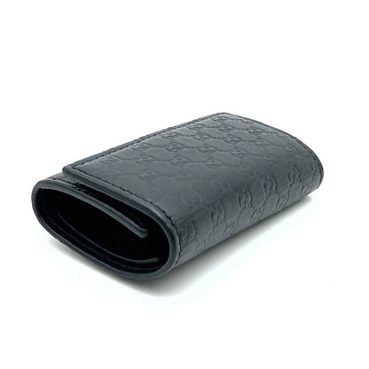 Gucci 150402 Key Case Key Guccissima Leather Black Ladies Men