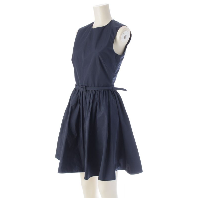 Christian Dior 19 Years Flared Sleeveless Dress With Belt Dress 951r24a2006