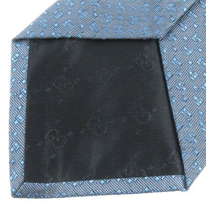 Gucci 100% Silk All-over Design Regular Tie Tie Gray-blue Men's Accessories