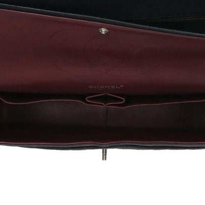 Chanel Deca Matelasse 30 Double Flap Caviar Skin Chain Shoulder Bag Women