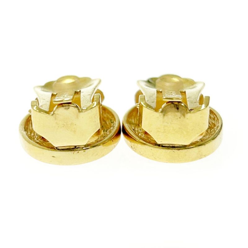 Christian Dior GP Rhinestone CD Logo Oval Earrings Gold 364052 Earrings