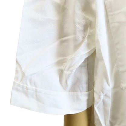 Christian Dior Short Sleeve Shirt L Cotton Rayon White Ribbon Embroidery Tops