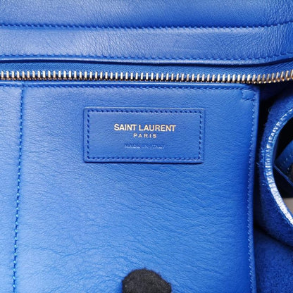 Yves Saint Laurentyves Saint Laurent Baby Cabas Su Blue Leather 394461 Dmr394461