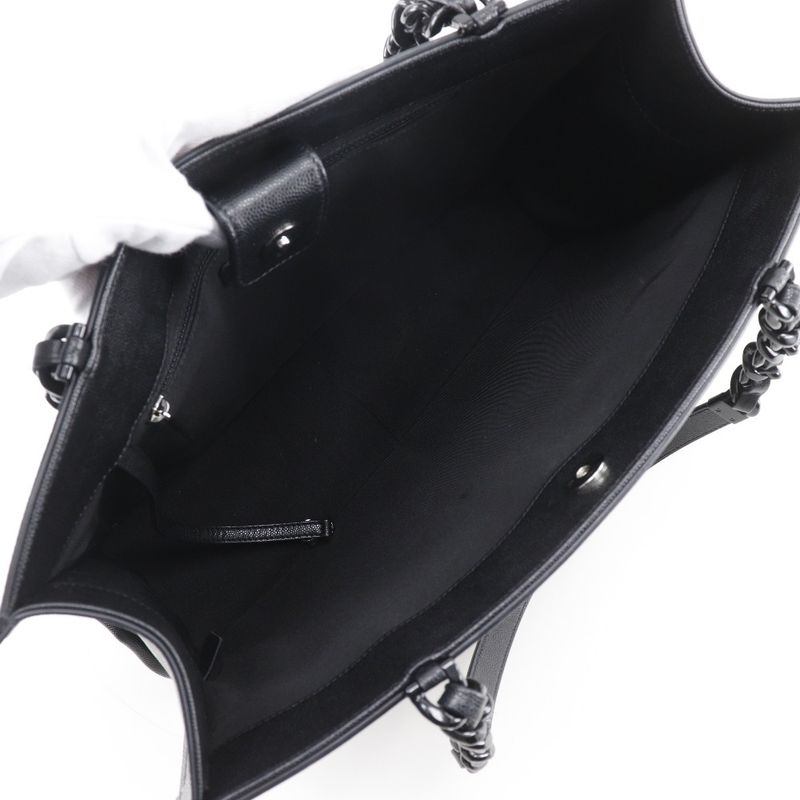 Chanel Large Shopping Matelasse As2304 Leather X Grained Calfskin Black Women's