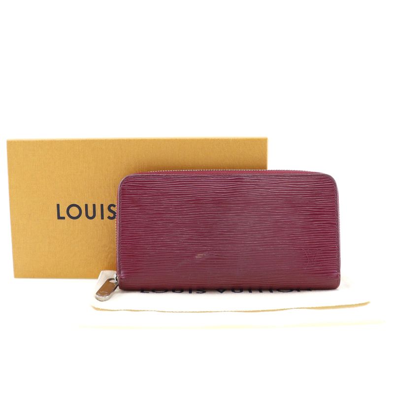 Louis Vuitton Zippy Wallet Epi Leather Red Mi1106 Ladies Long Wallet
