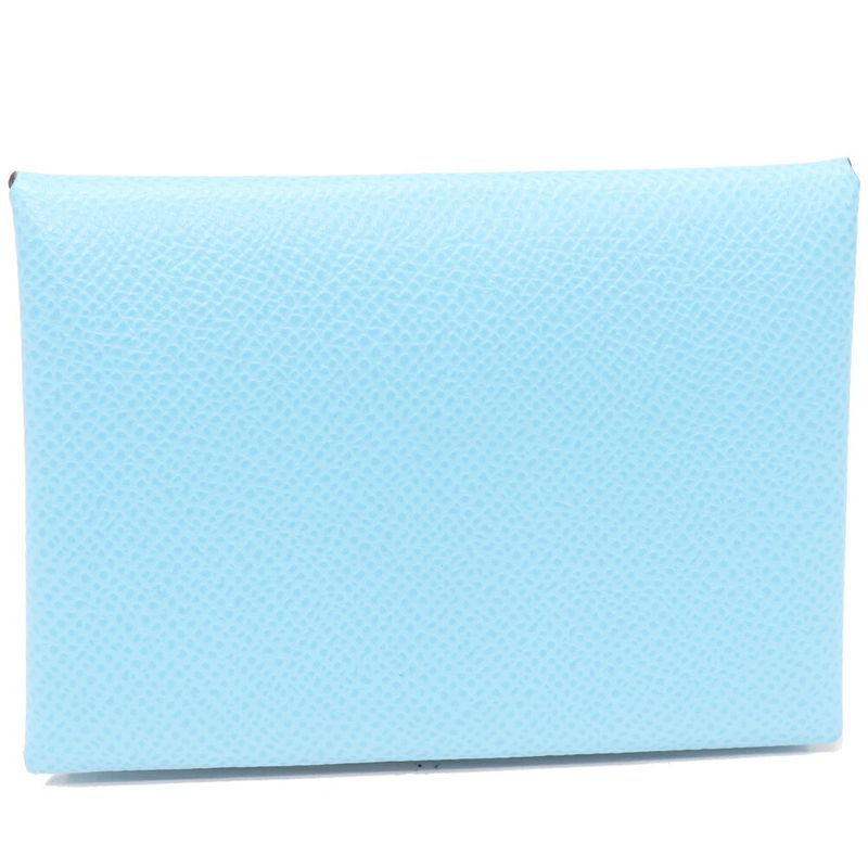 Hermes Coin Case Card Case Calvi Duo Vaux Epson Celeste