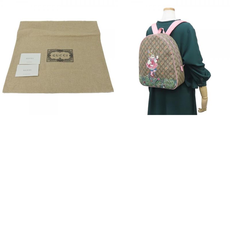 Gucci Backpack Daypack 433578 Yuko Higuchi Childrens GG Supreme Canvas Beige