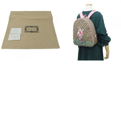 Gucci Backpack Daypack 433578 Yuko Higuchi Childrens GG Supreme Canvas Beige