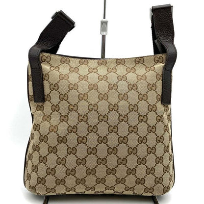 gucci 122793 Crossbody Shoulder Bag Beige/brown GG Canvas Branded