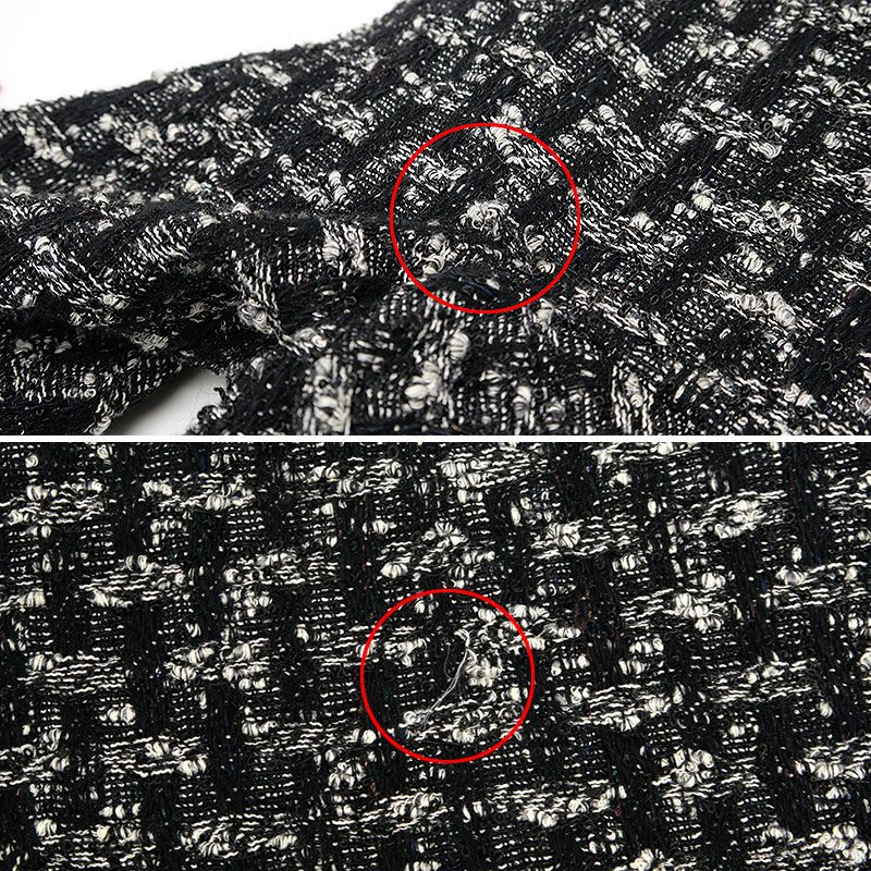 Chanel Tweed Jacket 36 Black Ladies