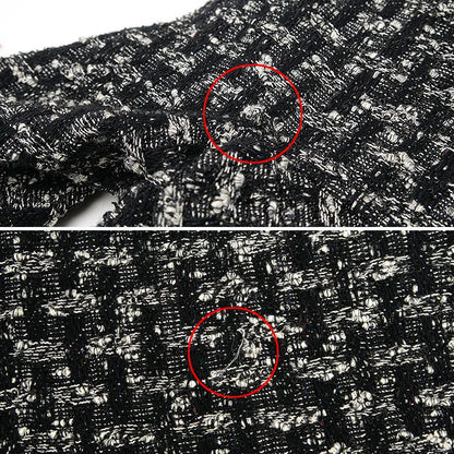 Chanel Tweed Jacket 36 Black Ladies