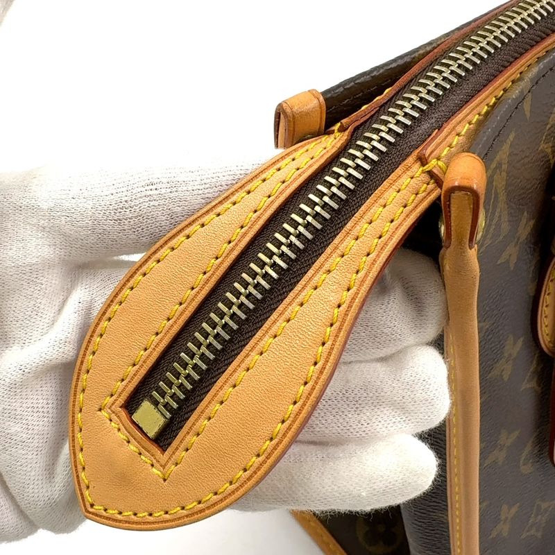 Louis Vuitton Popincourt O Monogram Leather × PVC Brown Tote Bag Gold M40007