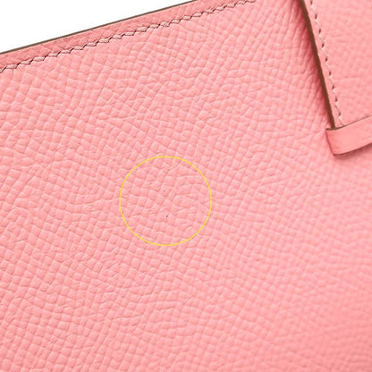 Hermes Long Wallet Bearn Souffle Vaux Epson Rose Confetti Gold Hardware Bifold