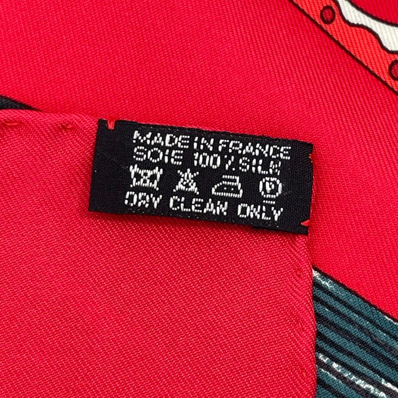 Hermes Scarf Carre 90 LA Danse DU Cheval Marwari Dancing Horses Silk Red