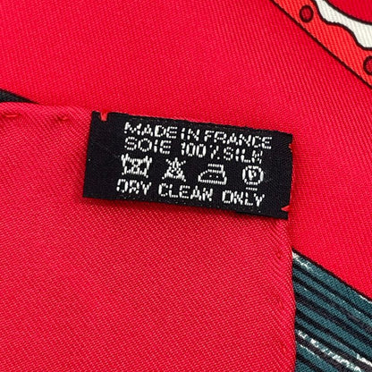 Hermes Scarf Carre 90 LA Danse DU Cheval Marwari Dancing Horses Silk Red