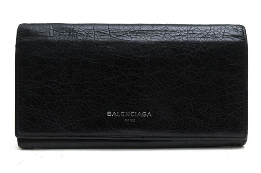 Balenciaga Wallet Men Leather Genuine Black 419806 1000 D 555583 with Coin