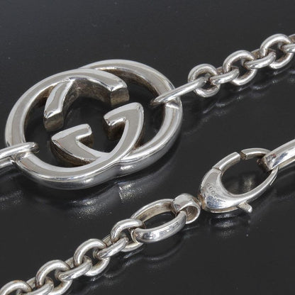 Gucci Interlocking Necklace Double G Silver 925 E1032