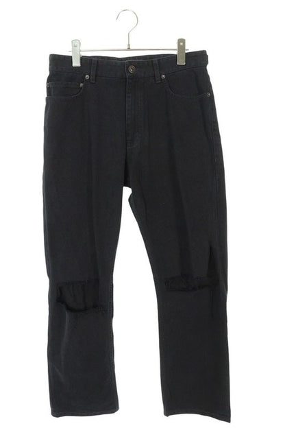 Balenciaga 745149 Tnw11 Knee Crush Straight Denim Pants Men's XS