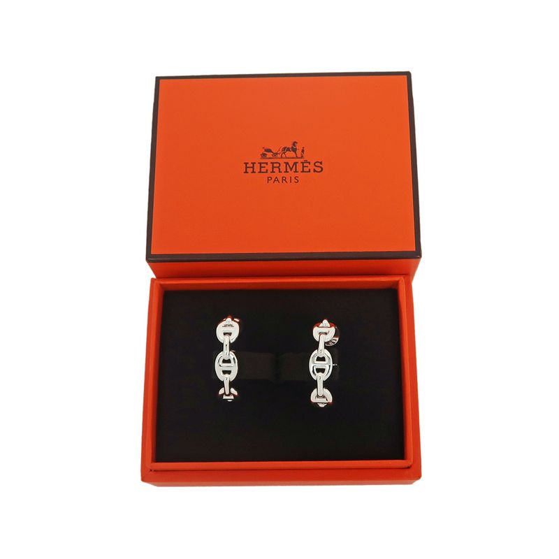 Hermes Earrings Chaine D'ancre Pair Ag925 Silver - Accessories - Others