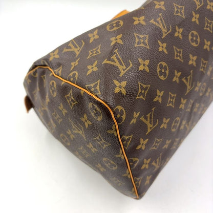 Louis Vuitton Speedy 40 Monogram Leather X PVC Brown Handbag Gold M41522