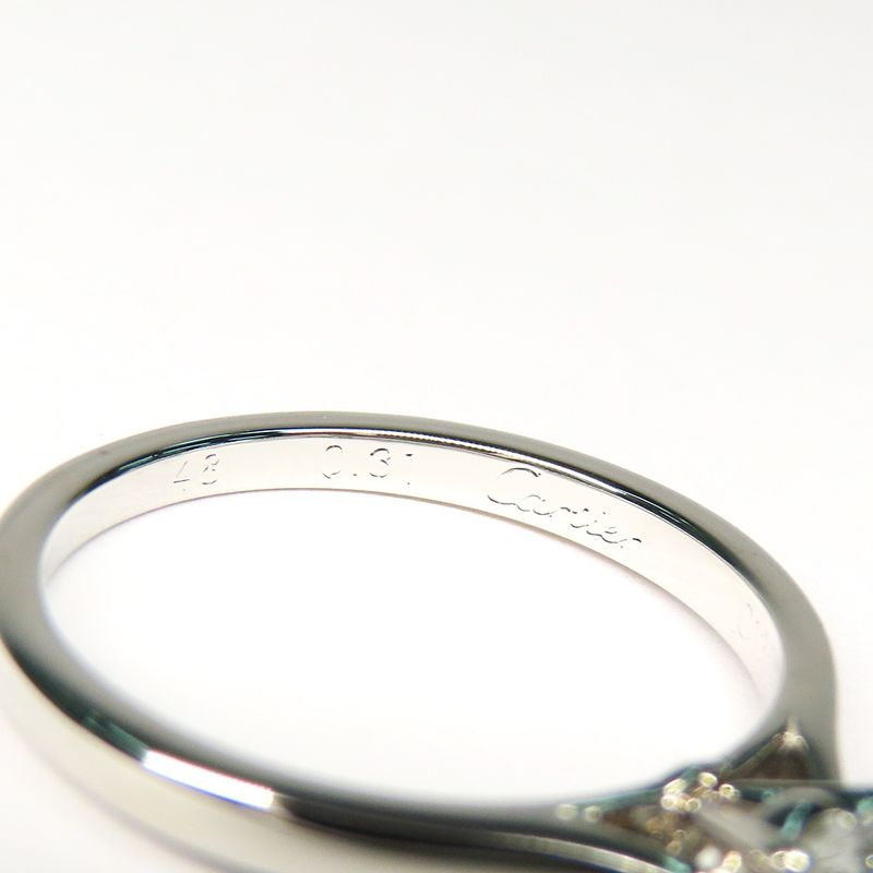 Cartier Solitaire Diamond 0.31ct F VS1 EX Ring #48 GIA Certified