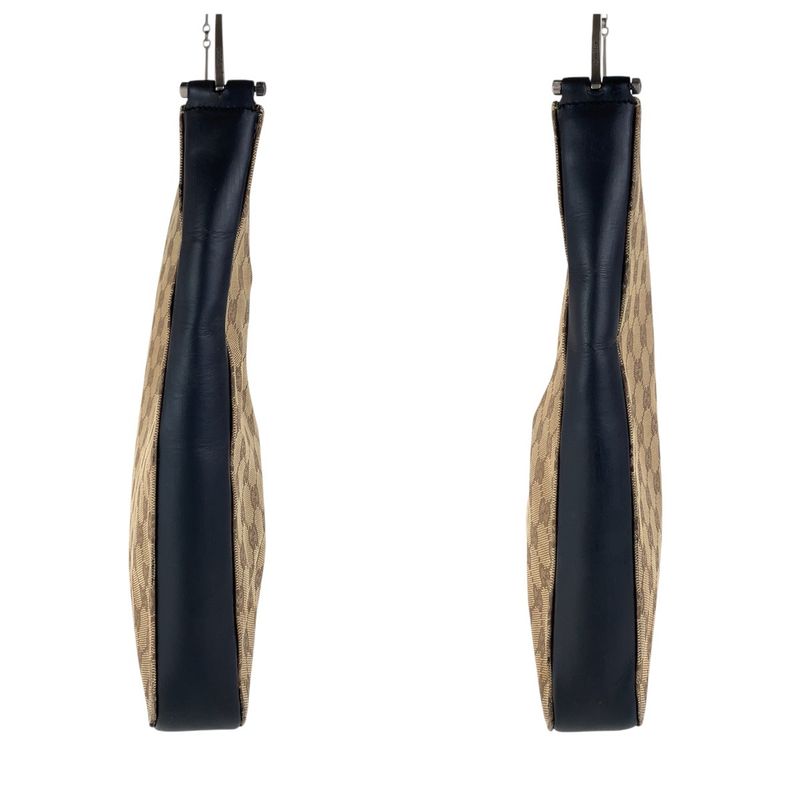 Gucci Brown Silver Hardware GG Canvas/leather 001 3181 Shoulder Bag Women 504849