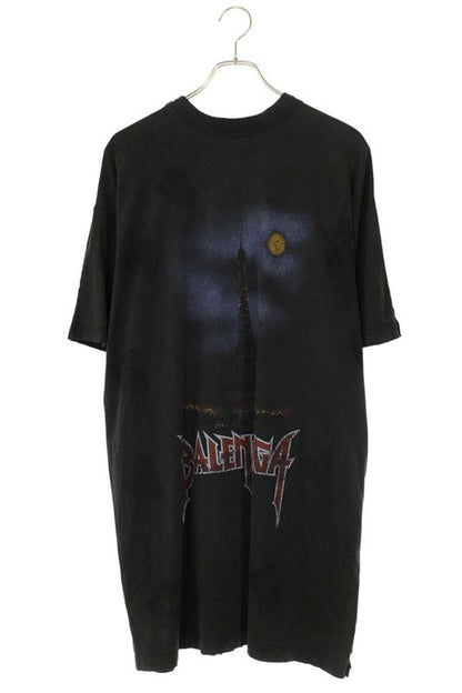 Balenciaga 791615 Tqvy2 Paris Moon Print Oversize T-shirt Men 1