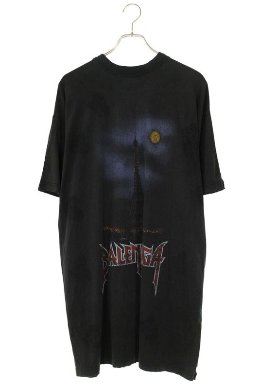 Balenciaga 791615 Tqvy2 Paris Moon Print Oversize T-shirt Men 1