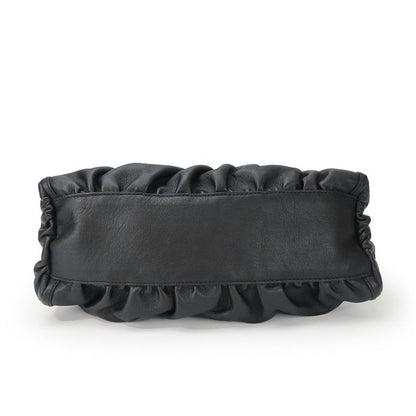 Gucci Handbag 190525 Abbey Leather Black Gold Hardware Shoulder One Shoulder