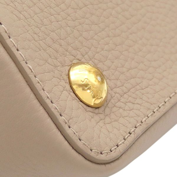 Louis Vuitton 2way Bag Capucines MM Taurillon Leather Beige Gold Hardware