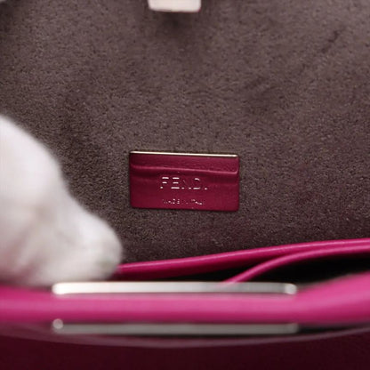 Fendi Micro Peekaboo Leather 2WAY Handbag Crossbody Shoulder Tote 8m0355 Women