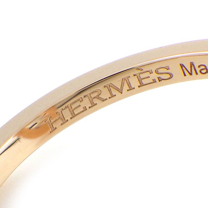 Hermes Ring Ever Chaine d'Ancre PM Half Eternity With Diamonds Total 025ct 18K