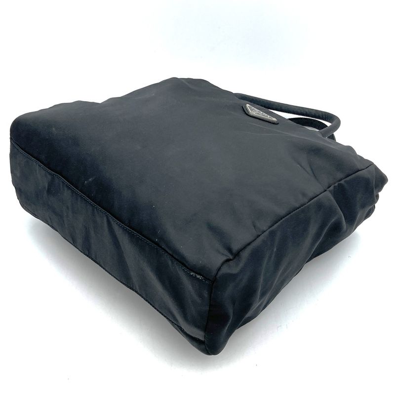Prada Handbag Nylon Black Nylon Women Men