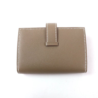 Hermes Bearn Mini Etoupe Gold Hardware H Logo Hardware Mini Wallet With Coin