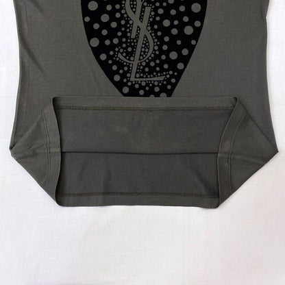 Yves Saint Laurent Tank Top Gray XS Cleaned Ladies