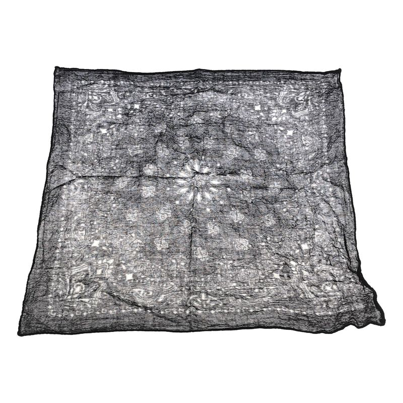 Saint Laurent Paris Wool Paisley Bandana Black