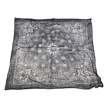 Saint Laurent Paris Wool Paisley Bandana Black