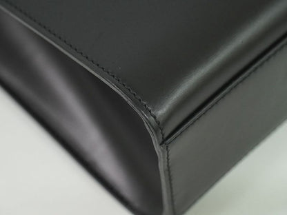 Authentic Cartier Leather Shoulder Bag Tote Bag Black Bag Pre-owned [follow-up